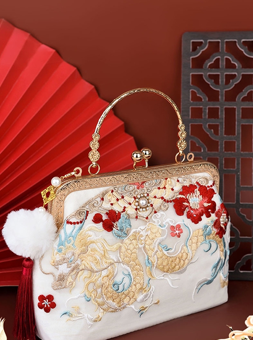 Pleated Shell Pearl Mini Clutch